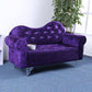 Tufted Split-Back Sofa Velvet Flared Arm Curved Sofa 33.46 inch High