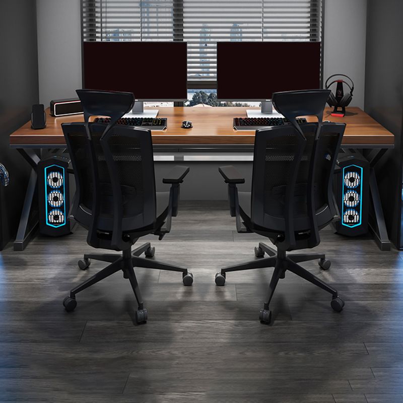 Massief hout rechthoekig gaming bureau 29,53-inch lang schrijfbureau