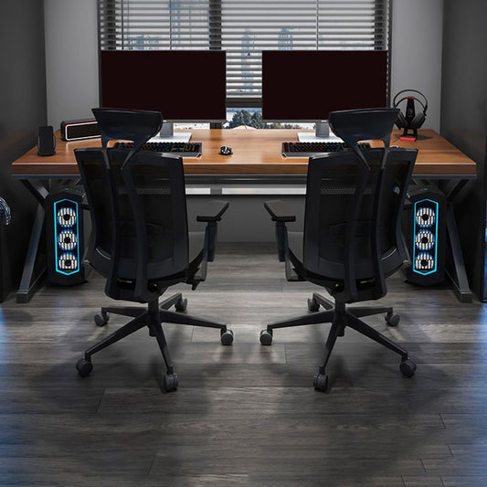 Scrivania da gioco rettangolare in legno massello da 29,53 pollici