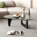 Round Clear Glass Coffee Table Abstract 1 Single Cocktail Table Clearhalo 'Coffee & Accent Tables' 'Coffee Tables' 'coffee_tables' 'Furniture' 'furniture_coffee_tables' 'Living Room Furniture' 1200x1200_d8d73a94-3b00-4a69-b8fa-cd6e9010a09b