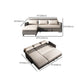Square Arms Foldable Futon Pillow Included Sleeper Sofa with Storage