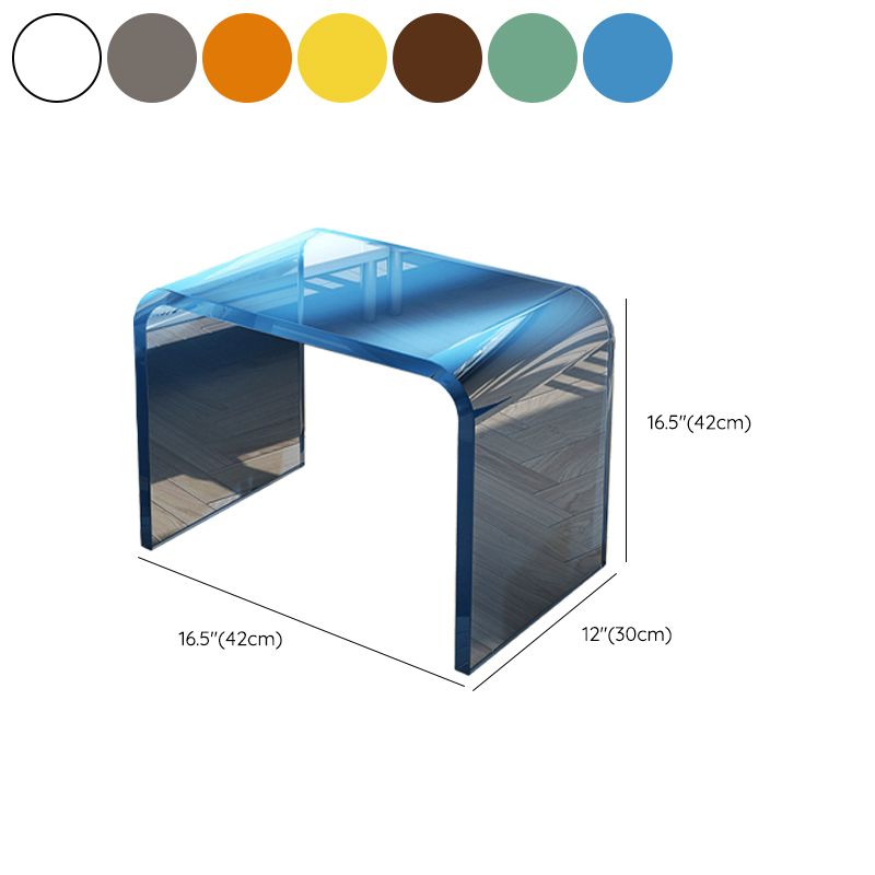 Modernistic Corner Table Plastic Rectangular Sled Living Room Accent Side Table Clearhalo 'Coffee & Accent Tables' 'End & Side Tables' 'end_side_tables' 'furn' 'furn_end_side_tables' 'Furniture' 'Living Room Furniture' 1200x1200_d8d8960e-505a-44be-9a4c-a761f9c332f6