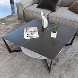 Modern Style Cocktail Table Rock Slate Top with Storage Rack Rectangular Coffee Table Clearhalo 'Coffee & Accent Tables' 'Coffee Tables' 'coffee_tables' 'furn' 'furn_coffee_tables' 'Furniture' 'furniture_coffee_tables' 'Living Room Furniture' 1200x1200_d8dbdfe9-9c77-4737-afda-5df2e520b95a