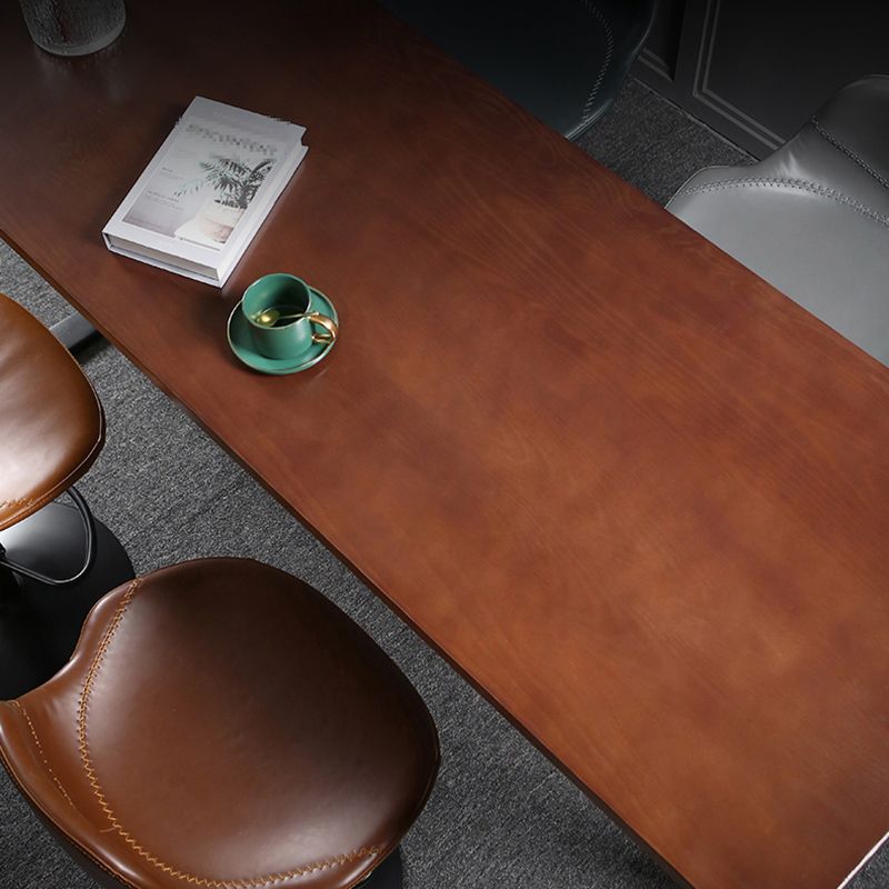 Industrial Style Wood Top Counter Table Liftable Bar Table for Coffee Shop Clearhalo 'Bar Furniture' 'Bar Tables' 'bar_tables' 'furn' 'furn_bar_tables' 'Furniture' 'furniture_bar_tables' 'Kitchen & Dining Furniture' 1200x1200_d8dcd6ba-b5a0-41dd-b45a-a4c752bca391