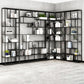 Contemporary Open Back Standard Bookshelf Metal Bookcase for Study Room Clearhalo 'Bookcases' 'furn' 'furn_bookcases' 'Furniture' 'Office Furniture' 1200x1200_d8ddeec1-ebd5-43e2-9f1d-85e7512ceab2