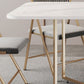 Contemporary Rectangle Dining Table Sintered Stone Drop-Leaf Table with Metal Base for Dining Room Clearhalo ' dining_table' 'Dining Tables & Seating' 'Dining Tables' 'furn' 'furn_dining_table' 'Furniture' 'furniture_dining_table' 'Kitchen & Dining Furniture' 'kitchen&dining_furn' 'kitchen' 'kitchen_dining_table' 1200x1200_d8df0e55-692c-4d6b-a968-d54f5ac4474e