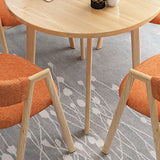 Moderne ronde eettafel van natuurlijk eikenhout voor 2 personen