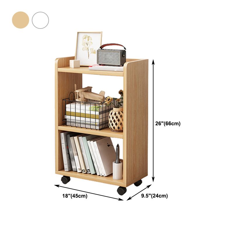 9.44" Wide Home Standard Bookshelf Modern Wood Movable Shelf