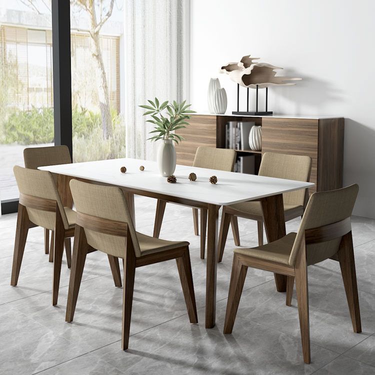 Contemporary Style Dining Chairs Dining Armless Side Chairs with Wooden Legs Clearhalo ' kitchen&dining_furn' 'Dining Chairs' 'Dining Tables & Seating' 'dining_chair' 'furn' 'furn_dining_chair' 'Furniture' 'furniture_dining_chair' 'Kitchen & Dining Furniture' 'kitchen' 1200x1200_d8e132c2-e609-428b-9fd2-d7354882948d