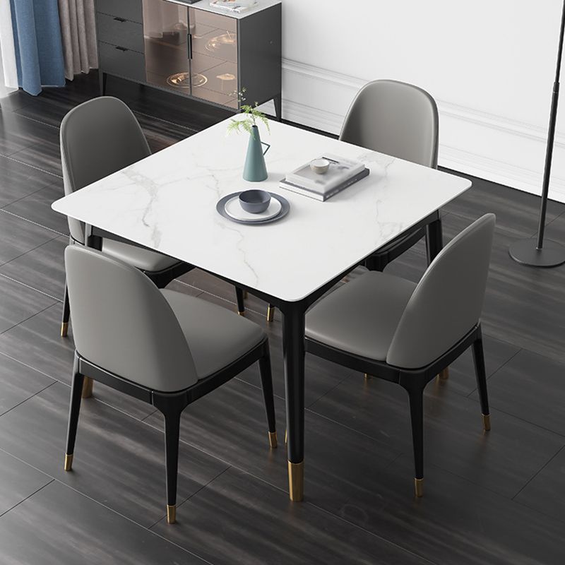 Stone Dining Room Collection Industrial Style Square 4 Legs Furniture for Home Clearhalo ' dining_table' 'Dining Tables & Seating' 'Dining Tables' 'furn' 'furn_dining_table' 'Furniture' 'furniture_dining_table' 'Kitchen & Dining Furniture' 'kitchen&dining_furn' 'kitchen' 'kitchen_dining_table' 1200x1200_d8e1ee90-afd7-4cc7-8e4c-cf39e0c62839
