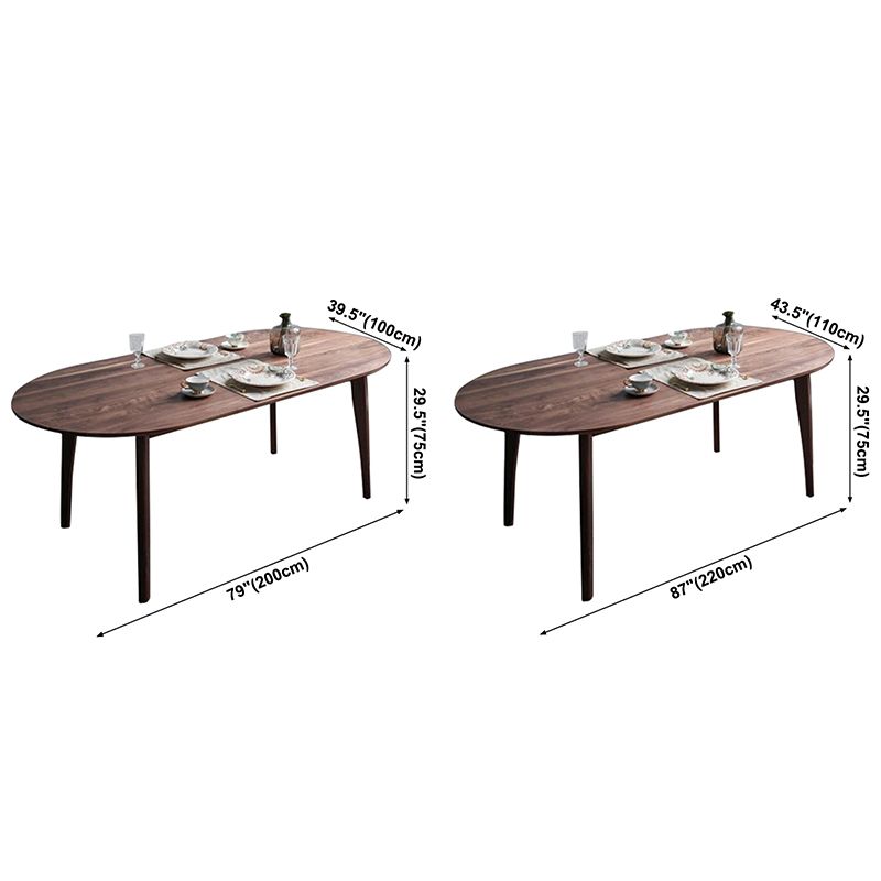 Simple Style Dining Table Solid Wood Oval 4 Legs Base Table for Kitchen and Home Clearhalo ' dining_table' 'Dining Tables & Seating' 'Dining Tables' 'furn' 'furn_dining_table' 'Furniture' 'furniture_dining_table' 'Kitchen & Dining Furniture' 'kitchen&dining_furn' 'kitchen' 'kitchen_dining_table' 1200x1200_d8e41189-a875-4f26-b20e-232788692691