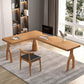 Natural Writing Desk Contemporary L-Shape Pine Executive Desk