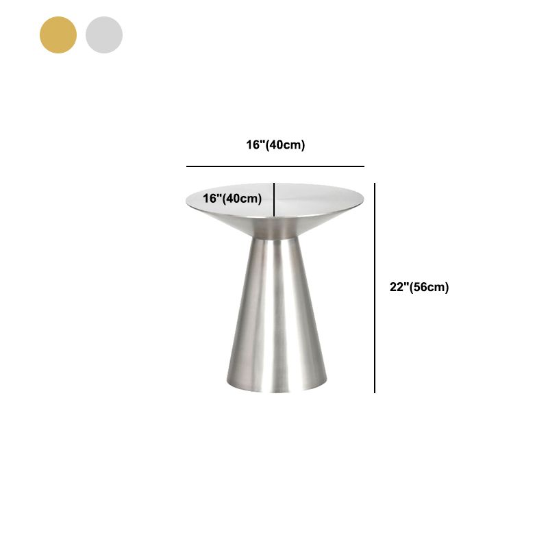 22,24 "tavolo laterale rotondo alto alto tavolo da piedistallo in acciaio inossidabile