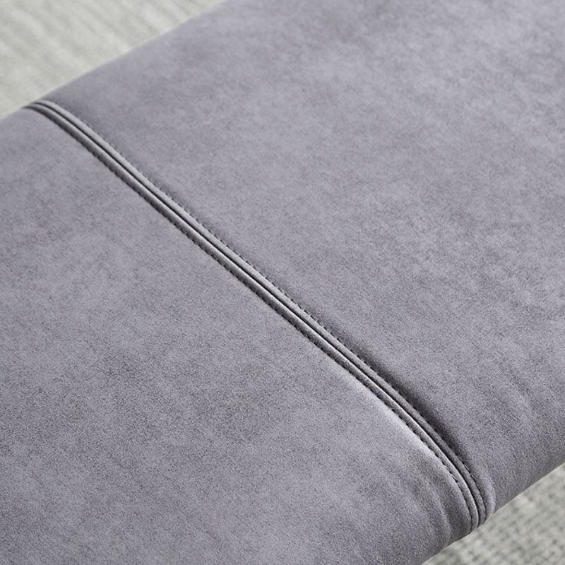 Contemporary Upholstered Bench Rectangle Seating Bench in Gray with 4 Legs Clearhalo 'Benches' 'Chairs & Seating' 'furn' 'furn_benches' 'Furniture' 'Living Room Furniture' 1200x1200_d8e7f40c-4653-44fa-a7c5-c3dde4f7c3a6