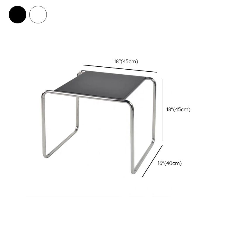 Mesa minimalista rectangular 15.7 "D Tabla final moderna de trineo de trineo de acero