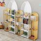 Modern Style Bookcase Closed Back Metal Vertical Bookshelf for Home