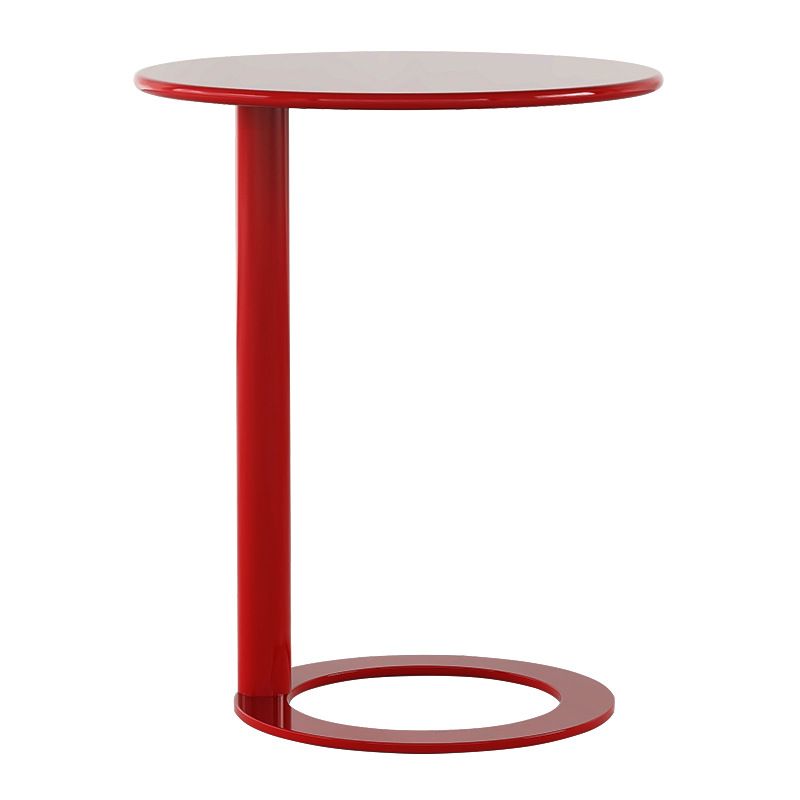 Minimalist Metal Side End Table Pedestal Side End Table for Bedroom