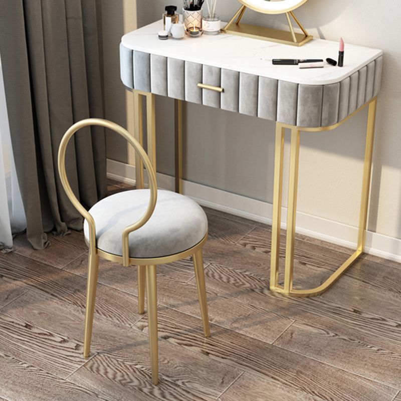 Glam Metal Dining Room Chair Armless Open Back Dining Side Chair for Home Use Clearhalo ' kitchen&dining_furn' 'Dining Chairs' 'Dining Tables & Seating' 'dining_chair' 'furn' 'furn_dining_chair' 'Furniture' 'furniture_dining_chair' 'Kitchen & Dining Furniture' 'kitchen' 1200x1200_d8e9e06d-ee34-4d45-bd77-4a365c82e3b1