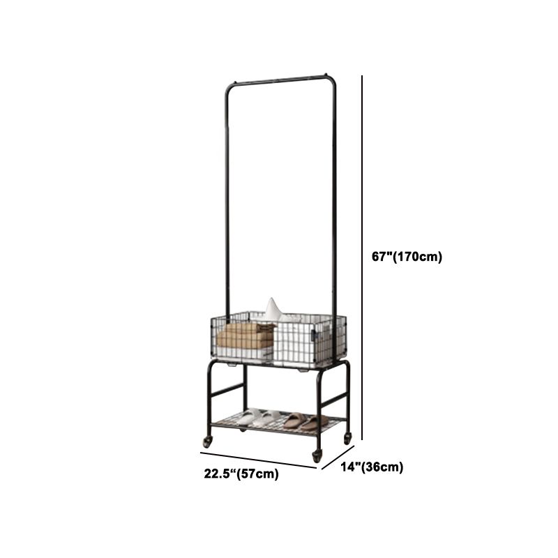Kleiderschrank im zeitgenössischen Stil offener Kleiderschrank mit Rädern für Zuhause