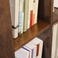 Mid Century Modern Brown Shelf BOUWCAST Open opslag voor thuiskantoor