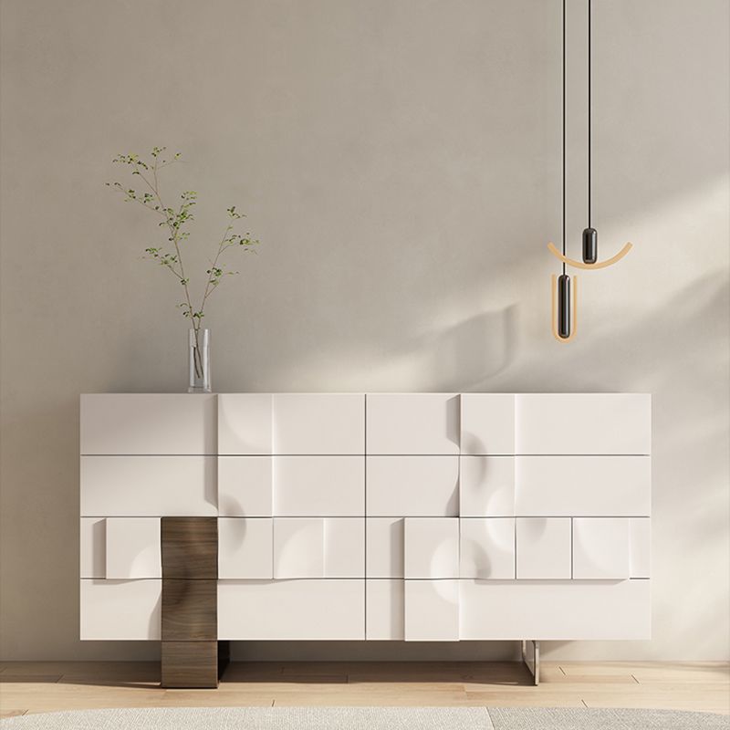 Gabinete aparador de madera maciza de almacenamiento de estilo moderno con cajones