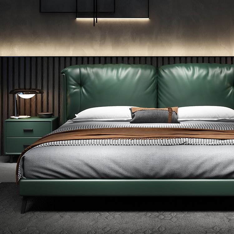 Legno dell'Europa settentrionale e vera pelle con testata imbottita