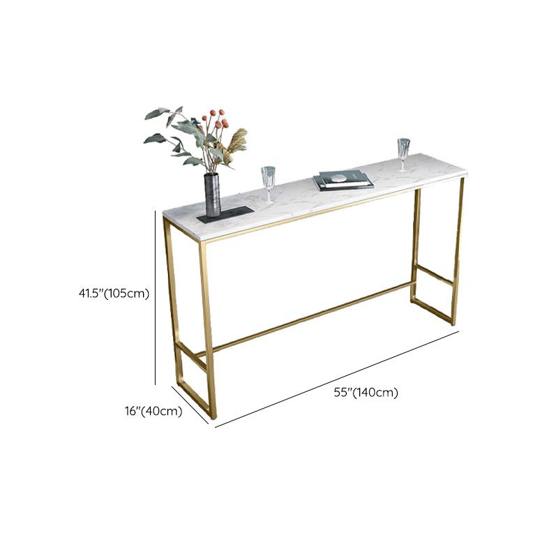 Glam Style Bartafel Bistrotafel met kunstmarmeren blad en gouden onderstel