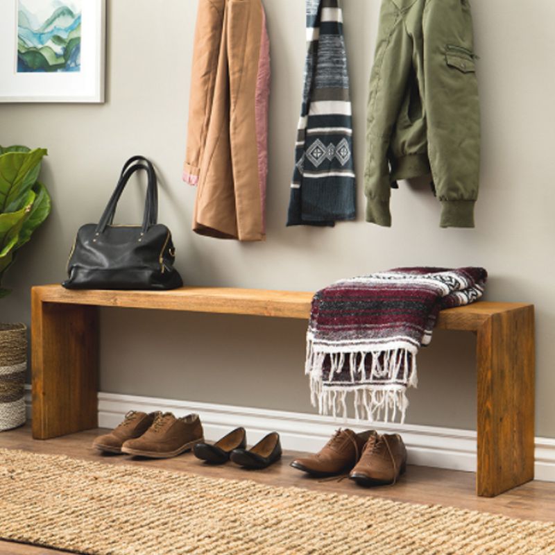 14.7" Wide Solid Wood Bench Natural Bedroom Entryway Bench with Wood Legs Clearhalo 'Benches' 'Chairs & Seating' 'furn' 'furn_benches' 'Furniture' 'Living Room Furniture' 1200x1200_d8ec3e3f-45a5-45df-9ef8-36062affe732