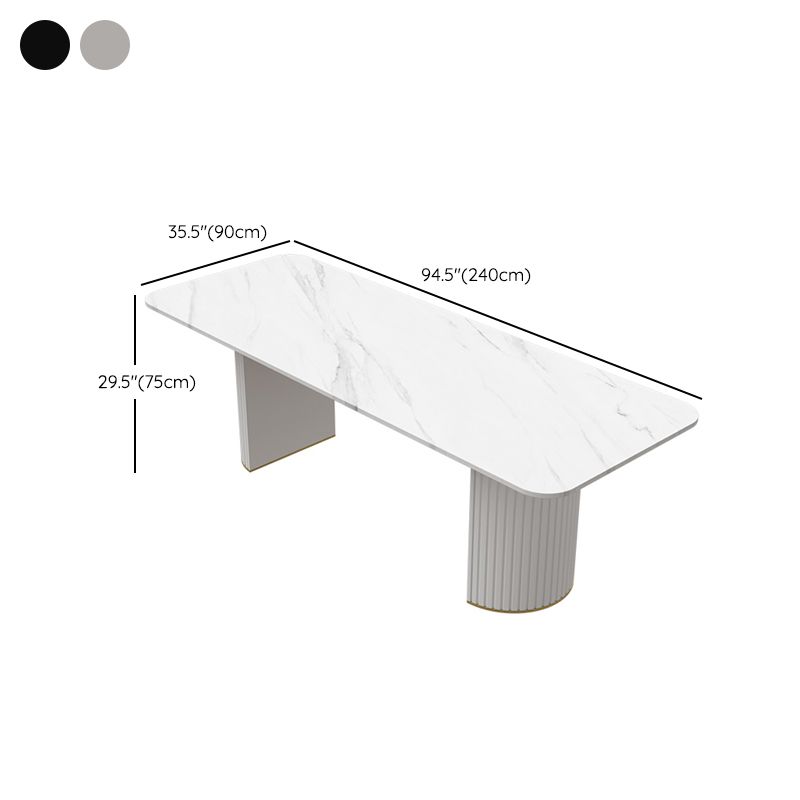 Modern Stone Top Office Desk Free Form Writing Desk for Home Clearhalo 'furn' 'furn_office_desk' 'Furniture' 'Office Desks' 'Office Furniture' 'office_desk' 1200x1200_d8eed5ca-7153-42a1-ab21-a0d770e1c3fb