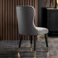 Contemporary Style PU Leather Dining Chairs Upholstered Wingback Chair for Kitchen Clearhalo ' kitchen&dining_furn' 'Dining Chairs' 'Dining Tables & Seating' 'dining_chair' 'furn' 'furn_dining_chair' 'Furniture' 'furniture_dining_chair' 'Kitchen & Dining Furniture' 'kitchen' 1200x1200_d8ef3fe3-c896-4770-b781-09c938c70606