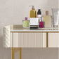 Beige Vanity Dressing Table Set Stool & Storage Drawers Vanity