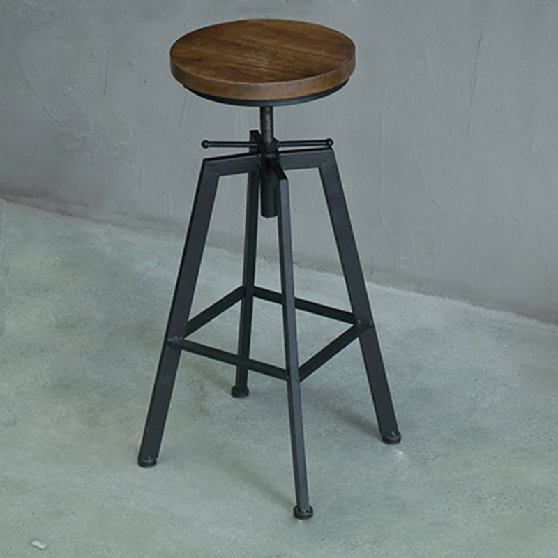 Sgabello da bar senza backless rotondo in stile moderno per soggiorno