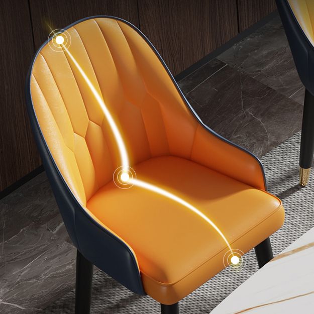 Glam Style Metal Dining Chairs Kitchen Dining Arm Side Chair (Set of 2) Clearhalo ' kitchen&dining_furn' 'Dining Chairs' 'Dining Tables & Seating' 'dining_chair' 'furn' 'furn_dining_chair' 'Furniture' 'furniture_dining_chair' 'Kitchen & Dining Furniture' 'kitchen' 1200x1200_d8f28298-5136-46ec-bb79-9398990edd3f