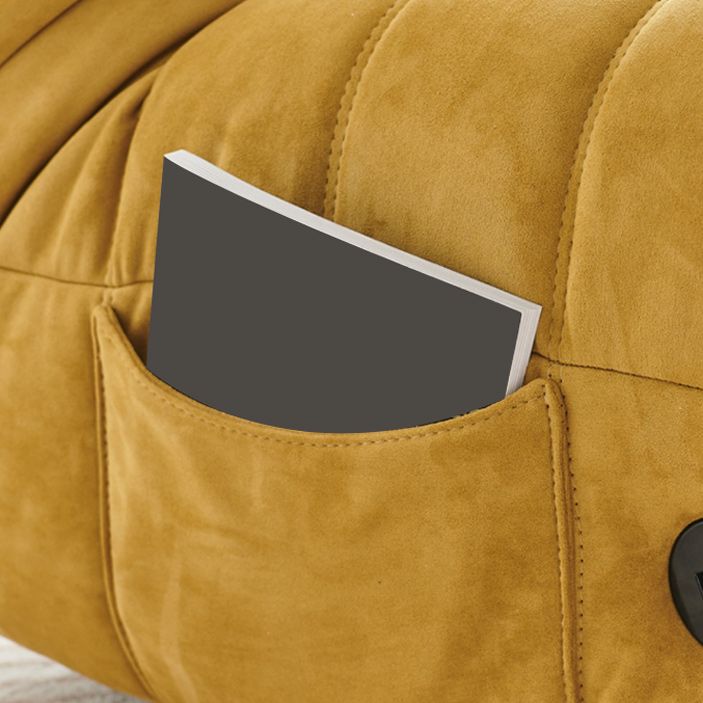 Contemporary Fabric Metal Solid Color Swivel Side Pockets Recliner Clearhalo 'Chairs & Seating' 'furn' 'furn_recliners' 'Furniture' 'Living Room Furniture' 'Recliners' 1200x1200_d8f34bfe-633b-41c4-9b42-693cc973a24b