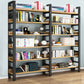 Modern Style Bookshelf Black Frame and Wood Bookcase for Office Clearhalo 'Bookcases' 'furn' 'furn_bookcases' 'Furniture' 'Office Furniture' 1200x1200_d8f4225d-e046-4fb9-b84c-51a2a410d63a
