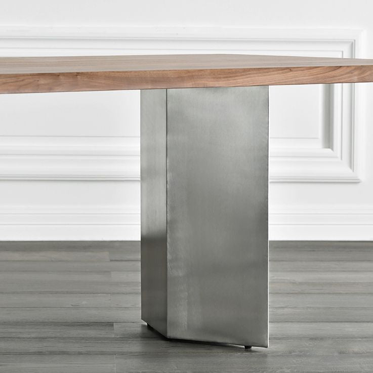 Rectangle Luxury Style Dining Table Solid Wood Double Pedestal Table for Home Use Clearhalo ' dining_table' 'Dining Tables & Seating' 'Dining Tables' 'furn' 'furn_dining_table' 'Furniture' 'furniture_dining_table' 'Kitchen & Dining Furniture' 'kitchen&dining_furn' 'kitchen' 'kitchen_dining_table' 1200x1200_d8f492a5-ef13-4b11-85e6-5d67d2b8d392
