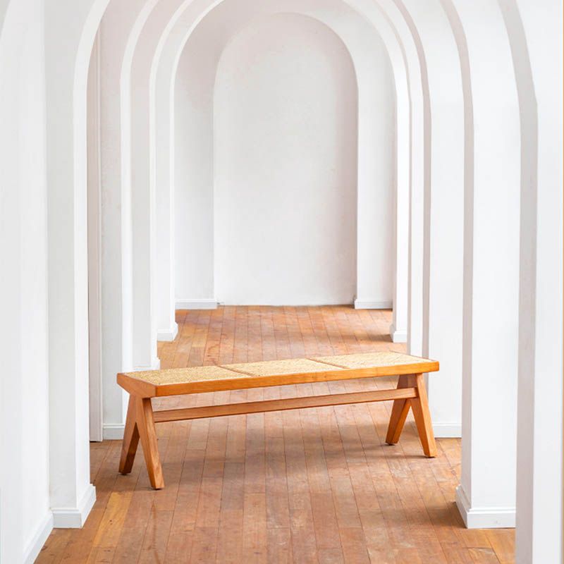 Entrada de rectángulo de asiento tropical y banco de dormitorio, 16 "W