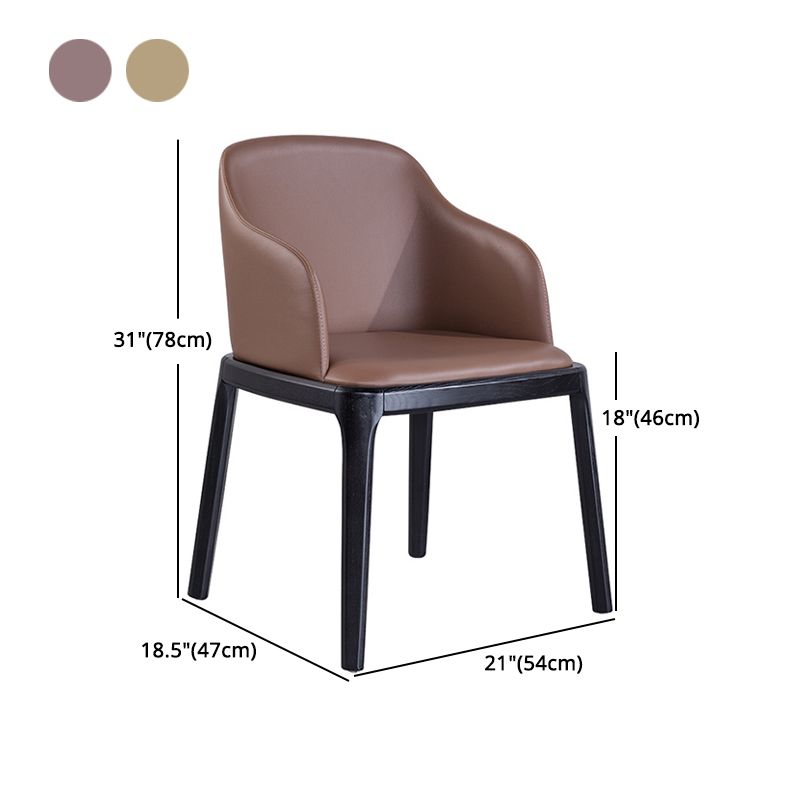 Silla de espalda sólida de madera de la madera de la madera de la sala de cocina del brazo del brazo