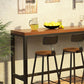 Solid Wood Pub Height Table Trestle Industrial Pub/Bar Dining Table