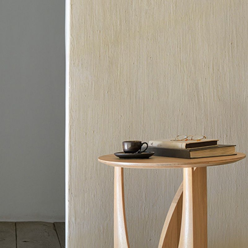 Scandinavian End Table Solid Wood Abstract Base Round Top Side Table Clearhalo 'Coffee & Accent Tables' 'End & Side Tables' 'end_side_tables' 'furn' 'furn_end_side_tables' 'Furniture' 'Living Room Furniture' 1200x1200_d8f828ee-e465-4faf-8eb0-5fb3df899be3