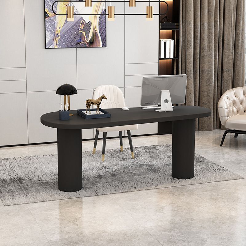 Scrivania in bianco e nero Scrivania da ufficio in legno di frassino industriale