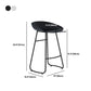 Tabouret métallique contemporain en plastique basse du comptoir arrière avec 4 jambes