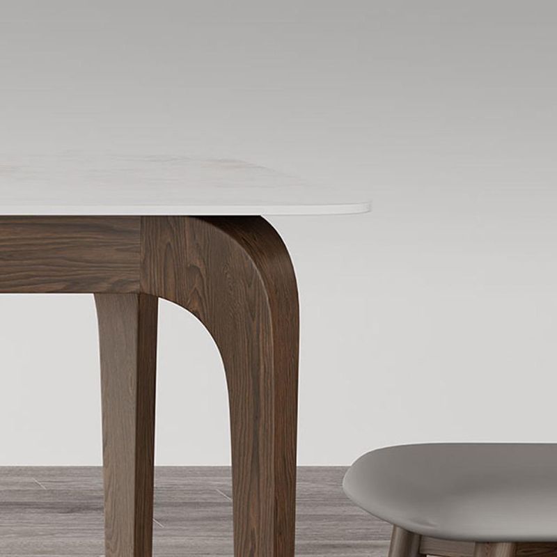 Pièces modernes 1/4/5/6/7 Pièces Ensemble de restauration Table à manger en pierre Rectangle pour cuisine