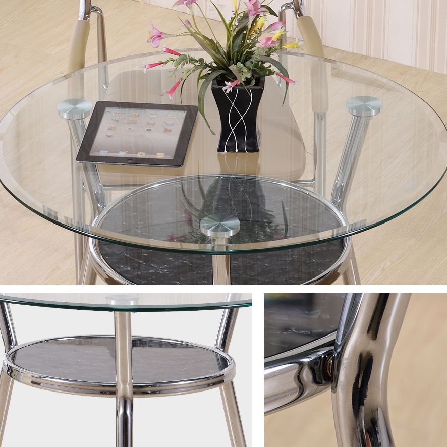 Modern Style Glass Dining Table Clear Round Table with 3 Legs for Home Use Clearhalo ' dining_table' 'Dining Tables & Seating' 'Dining Tables' 'furn' 'furn_dining_table' 'Furniture' 'furniture_dining_table' 'Kitchen & Dining Furniture' 'kitchen&dining_furn' 'kitchen' 'kitchen_dining_table' 1200x1200_d8fddf59-bcdc-4862-a953-fdbf98a569e1