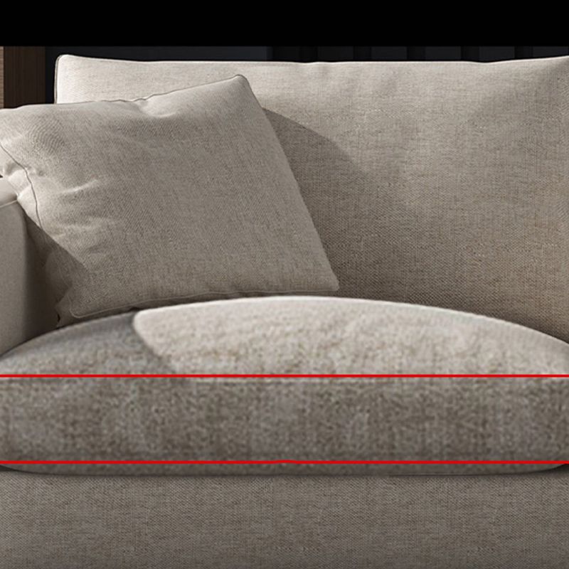 Modern Style Square Armrest with High Rebound Sponge Seat Filling Beige Sofa Clearhalo 'furn' 'furn_sofas' 'Furniture' 'furniture_sofas' 'kitchen' 'kitchen_sofas' 'Living Room Furniture' 'Sofa' 'sofas' 1200x1200_d8fde3b8-ba1e-42a8-a5df-7b6d510781f8