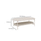 Modern Wood Coffee Table 4 Legs Coffee Cocktail Table with Shelf Clearhalo 'Coffee & Accent Tables' 'Coffee Tables' 'coffee_tables' 'furn' 'furn_coffee_tables' 'Furniture' 'Living Room Furniture' 1200x1200_d8ffea15-be06-4d53-87c6-b3116af84c18