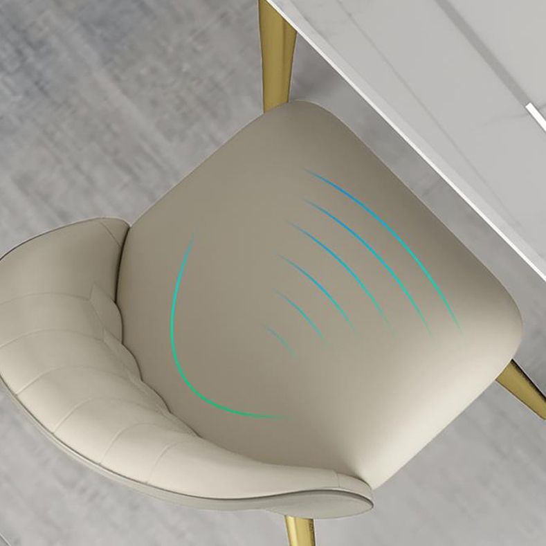 Glam Sintered Stone Dining Room Set 1/5/6/7 Pieces Dining Furniture Set /Separate Items Clearhalo 'Dining Room Sets' 'Dining Tables & Seating' 'dining_room_set' 'Furniture' 'furniture_dining_room_set' 'Kitchen & Dining Furniture' 'kitchen&dining_furn' 'kitchen' 1200x1200_d9006a91-eb8b-486f-b7ec-0f07cf3f2432