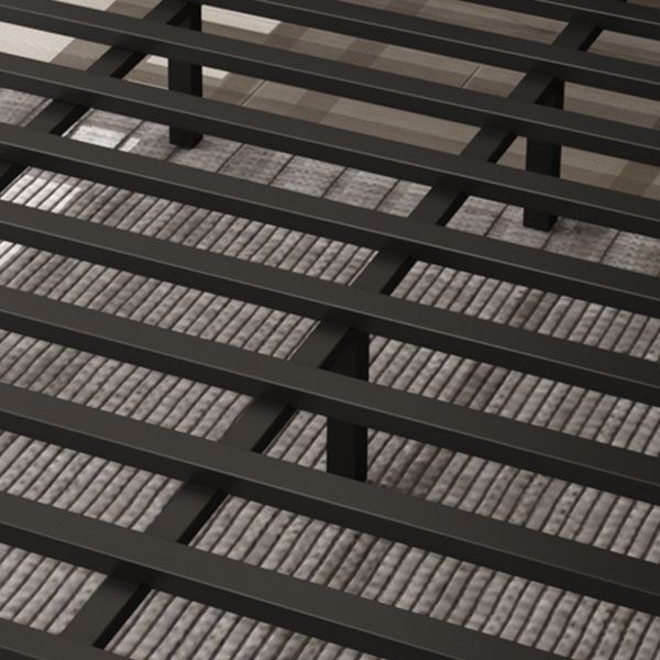 Modern Wire-Grid Metal Bed 78.74" L Bed Frame with Headboard Clearhalo 'Bedroom Furniture' 'Beds' 'furn' 'furn_beds' 'Furniture' 1200x1200_d9007ac5-00f5-440d-b601-53286e077c44