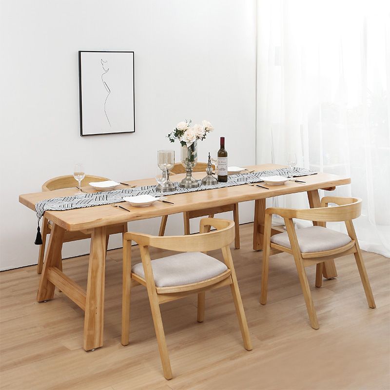 Minimalist Wooden Table Set of 5/7 with Rectangle Table Dining Set for Restaurant Clearhalo 'Dining Room Sets' 'Dining Tables & Seating' 'dining_room_set' 'furn' 'furn_dining_room_set' 'Furniture' 'furniture_dining_room_set' 'Kitchen & Dining Furniture' 'kitchen&dining_furn' 'kitchen' 1200x1200_d9013853-2332-42f4-99e3-ea8c97c71e5e