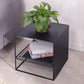 Frame 2 Nesting Square Coffee Table Set Black Iron Cocktail Table with Storage Shelf Clearhalo 'Coffee & Accent Tables' 'Coffee Tables' 'coffee_tables' 'furn' 'furn_coffee_tables' 'Furniture' 'Living Room Furniture' 1200x1200_d9016fd3-b627-4cd6-810b-74a83b1203e0